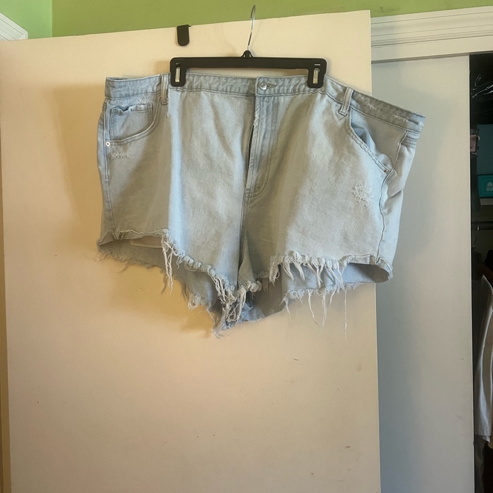 Distressed Jean shorts